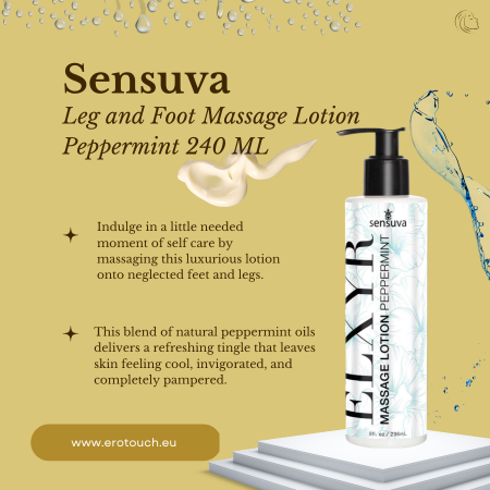 erotouch's tweet image. #Sensuva Leg and Foot Massage Lotion Peppermint 240 ML
Indulge in a little needed moment of self care by massaging this luxurious lotion onto neglected feet and legs.
erotouch.eu/en/drugstore/m…
#massage #footmassage #massagelotion