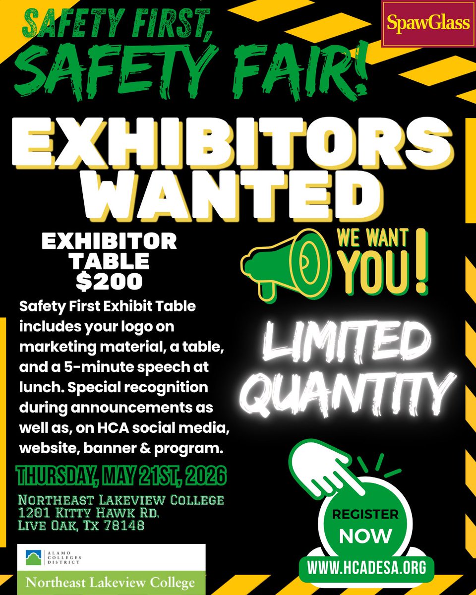 HCAdeSA's tweet photo. As an exhibitor, your team will be positioned to showcase safety and procurement and discuss possible internship opportunities. 

Register
https://t.co/DZYRCNal5P https://t.co/4VHLtZtHsN