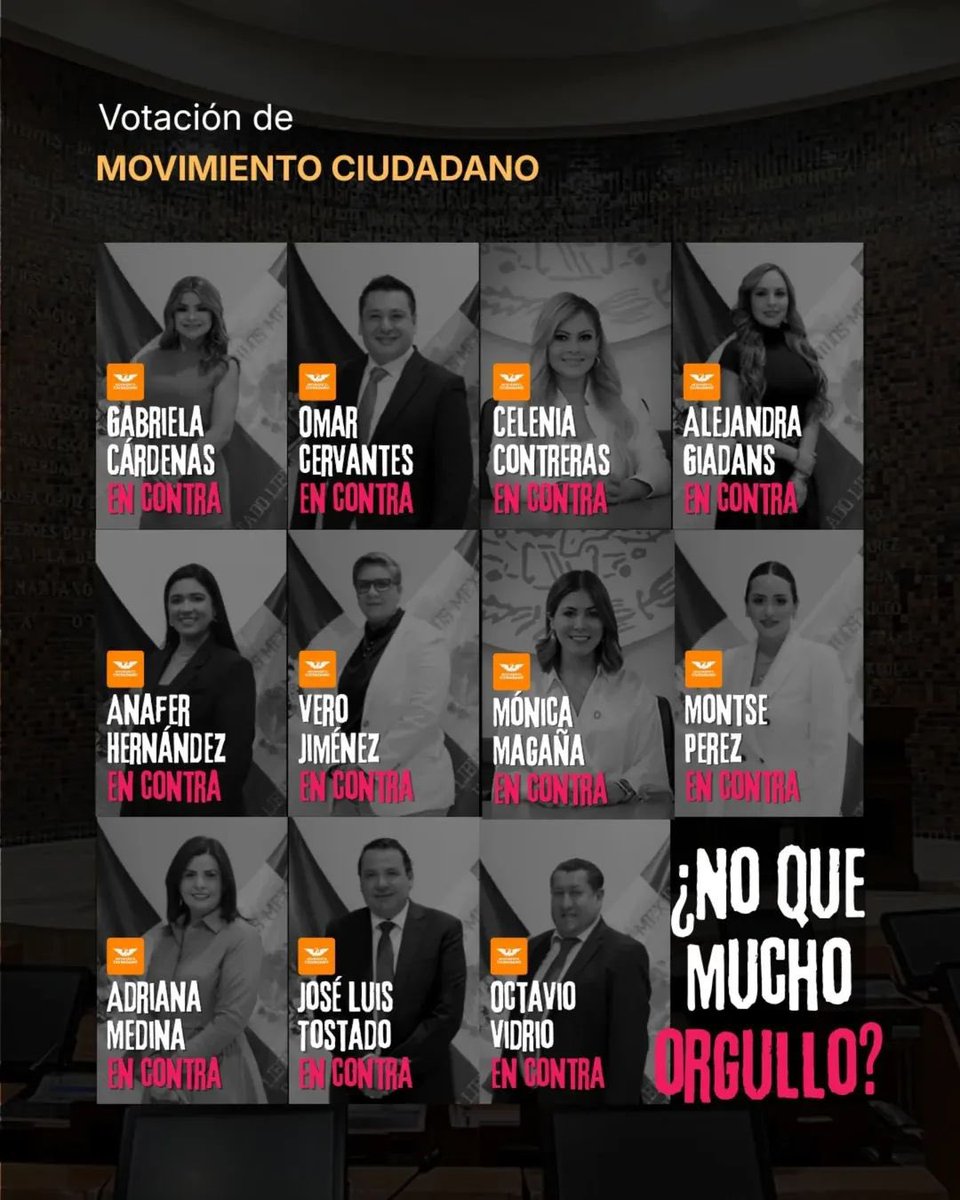 Cada que Movimiento Ciudadano quiera hacerse el aliado de la lucha LGBTIQ+ 

No olvidemos que a la mera hora votan así: