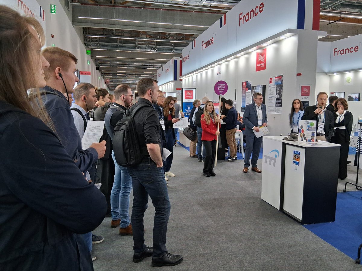 hautsdefrance's tweet photo. 🪡 Le savoir-faire textile des #hautsdefrance s'expose fièrement au salon international #Techtextil de #Francfort jusqu'au 24 avril.

✅ Une opportunité pour les 19 entreprises régionales de rencontrer les principaux acteurs et décideurs du secteur pour développer leur activité. https://t.co/DfNk580oJi