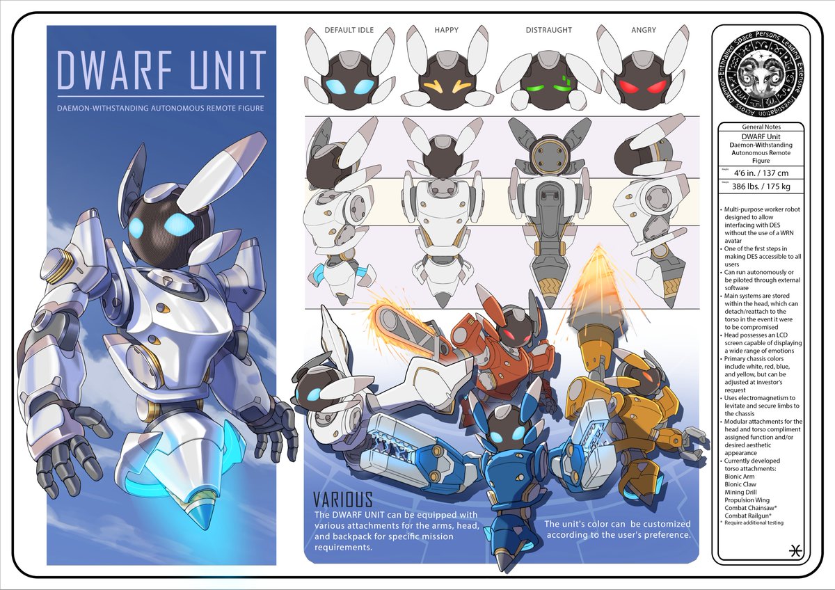 Codename_Orion's tweet photo. “The DWARF unit was designed with modality in mind. They can be outfitted with anything to assist their two primary objectives: To support the PLEIADES, and provide users across the world with access to the bounty of Daemon-Enthralled Space.”
- Codename: Pisces
More Below! ⬇️ https://t.co/pCf8i9IDTT