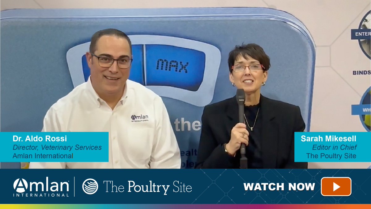 AmlanIntl's tweet photo. At IPPE in January, Dr. Aldo Rossi sat down with Sarah Mikesell from The Poultry Site to discuss a critical shift in poultry production, where feed efficiency is now at the frontline of protecting profitability: https://t.co/ZdkyI1wJsB https://t.co/1xDyHibmu3