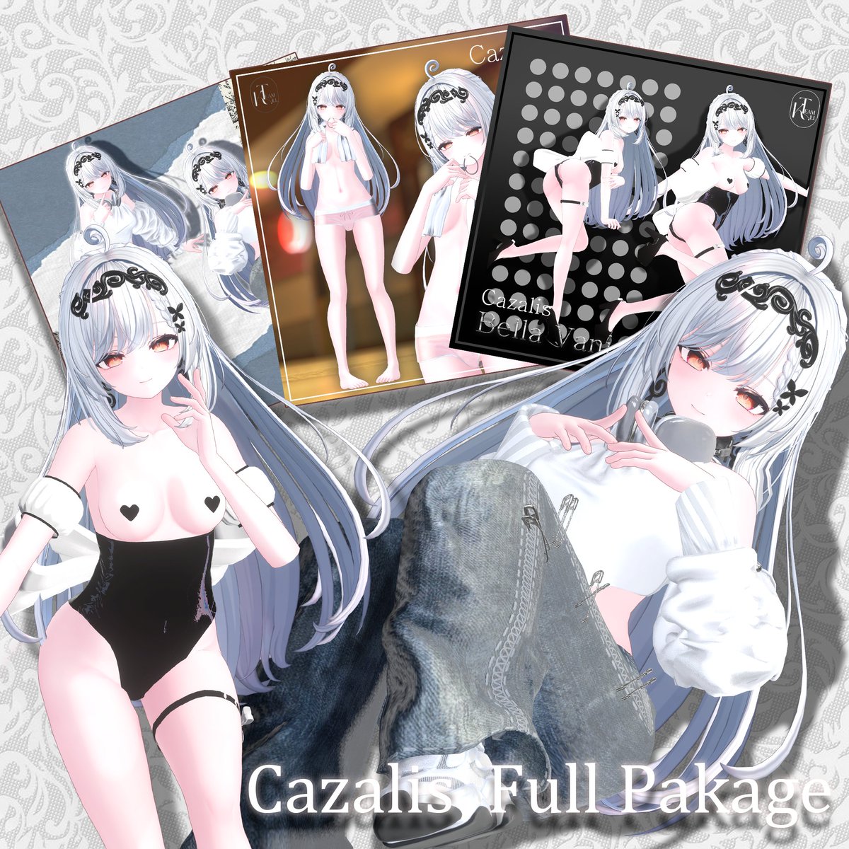 Teamkill_SHOP's tweet photo. 4月22日発売開始の     
「Cazalis Full Pakage」

✨open sale!!✨ 販売期間    

🔗:https://t.co/IvSiBUchN9

📅:4月22日~4月30日 
まで 単品:1000円→700円 
すべてのパッケージ: 3000円 → 1500円

🎁RT + Follow イベントも開催中！   
📅4月30日 20:00 (KST)

#Teamkill_SHOP #VRC #VRChat https://t.co/BONhr4OVwY