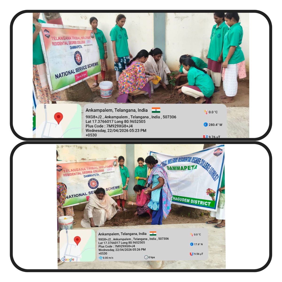 RDCGDAMMAPETA's tweet photo. On the occasion of World Earth Day, our college's NSS Unit organized a plantation program. Our Principal and Vice-Principal participated by planting saplings, while NSS volunteers pledged to care for them, promoting environmental protection.
#tgtwrdcdammapeta 
#worldearth'sday https://t.co/zJzq2Ug2hG