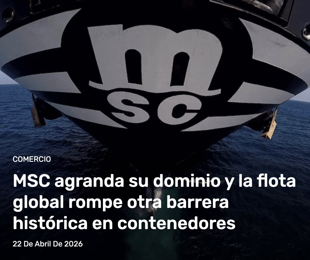 MasContainer's tweet image. 🅰️ Newsletter diario:
@MSCCargo  agranda su dominio y la flota global rompe otra barrera histórica en #contenedores

#MSC superó los 7,3 millones de TEU de capacidad operada y reforzó su posición como la mayor naviera del mundo, mientras la capacidad...
+

mailchi.mp/mascontainer/n…