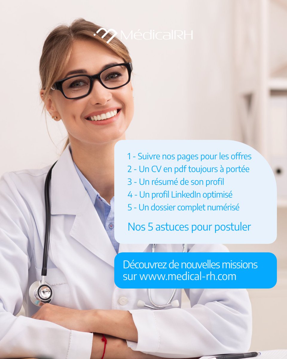 MedicalRHJob's tweet image. 🕒 5 astuces express pour candidater:

✅ CV PDF à jour sur votre téléphone
💬 Nous suivre,
✍️ Présentation en 5 lignes !
💼 LinkedIn “Ouvert·e aux opportunités”
📂 Dossier complet numérisé

Résultat : confirmation plus rapide !
👉 zurl.co/LGat2
#interim #medicalrh