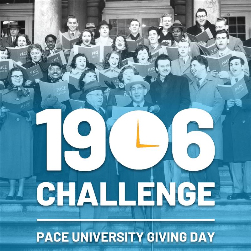 PaceUniversity's tweet photo. During the 1906 Giving Day Challenge, invest in opportunity. Your support of #PaceU helps remove financial barriers and keeps students focused on what matters most—their future. https://t.co/zGh3n7fJ7b https://t.co/y9i97sR8QD
