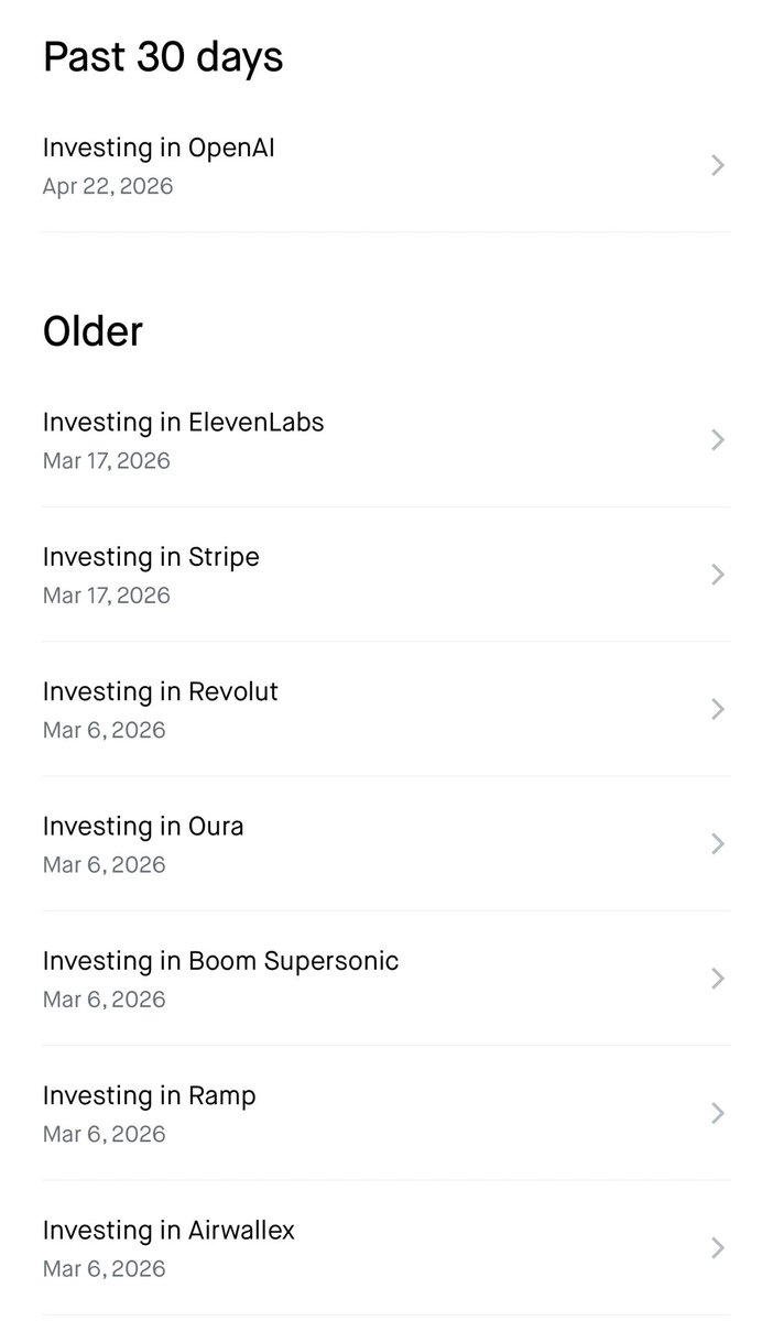mistressdivy's tweet image. I own a part of #OpenAI.. well sorta  

I picked up some $RVI - Robinhood Ventures Fund

While $RVI doesn’t allow direct investment into OpenAI’s stock, Robinhood’s investment lets traders buy into this fund with indirect exposure to its value. 

Thought? 🤔