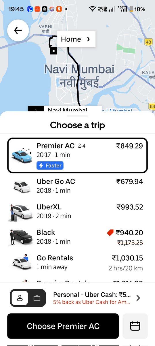 ketan_fans's tweet photo. @NMIAindia @airportNMI Uber Rapido charging Rs.700 from airport to Sanpada with Rs.280 as parking @NMMConline how is this serving the people of Navi Mumbai! @navimumbaicv @CSMIA_Official https://t.co/d70ku70gGu
