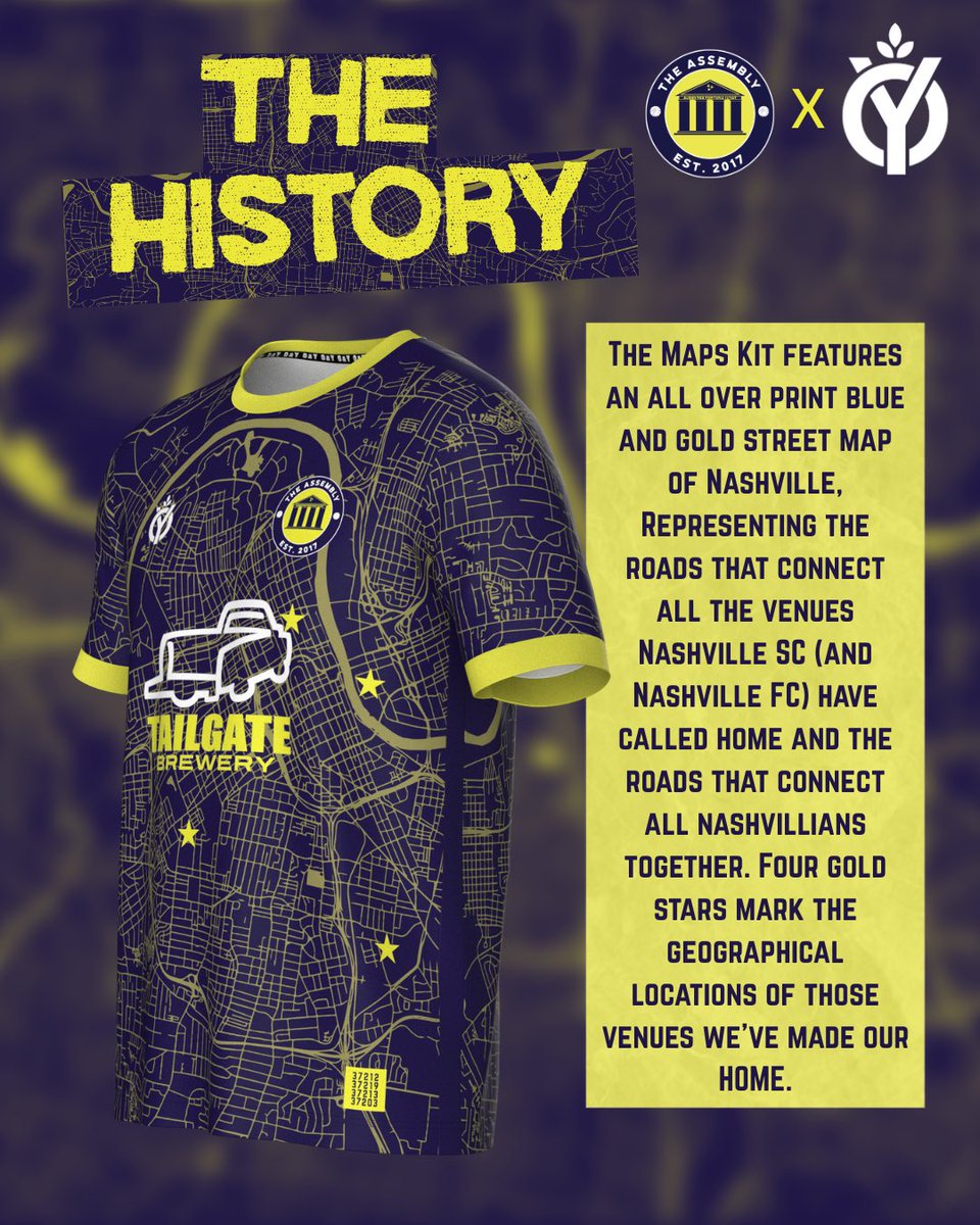 TheAssemblyNash's tweet photo. 🔥👕TIME FOR SOME NEW THREADS👕🔥

Introducing The Maps Kit, a tribute to every home of @nashvillesc (and FC). From Vandy to First Horizon to Nissan and now GEODIS. This one’s an homage to HOME. 

History. Loyalty. Community.

GET YOURS HERE👇
https://t.co/tTdA2nAymZ

#EveryoneN https://t.co/HSoqVDys72