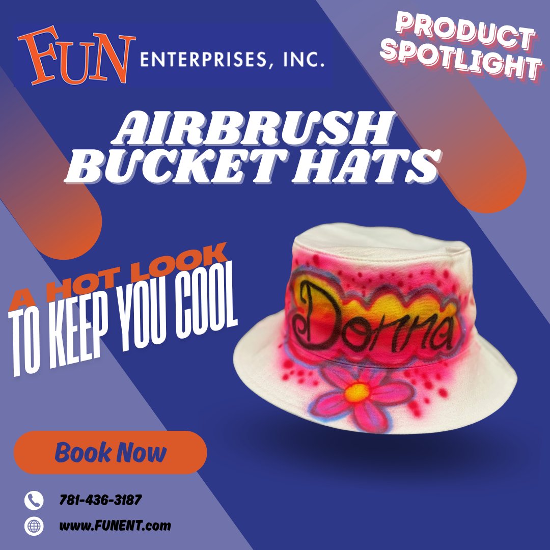 FunEnterprises's tweet image. Perfect for outdoor events!
Learn more about this and our our other airbrush products here
funent.com/products-servi…

#WeBringTheFUN #FUNTimes #FUNOnCampus #CorporateFUN #OutdoorEvents #Airbrush #AirbrushBucketHats #BucketHats #AirbrushArtist #SpringEvents #SummerEvents #Outdoors