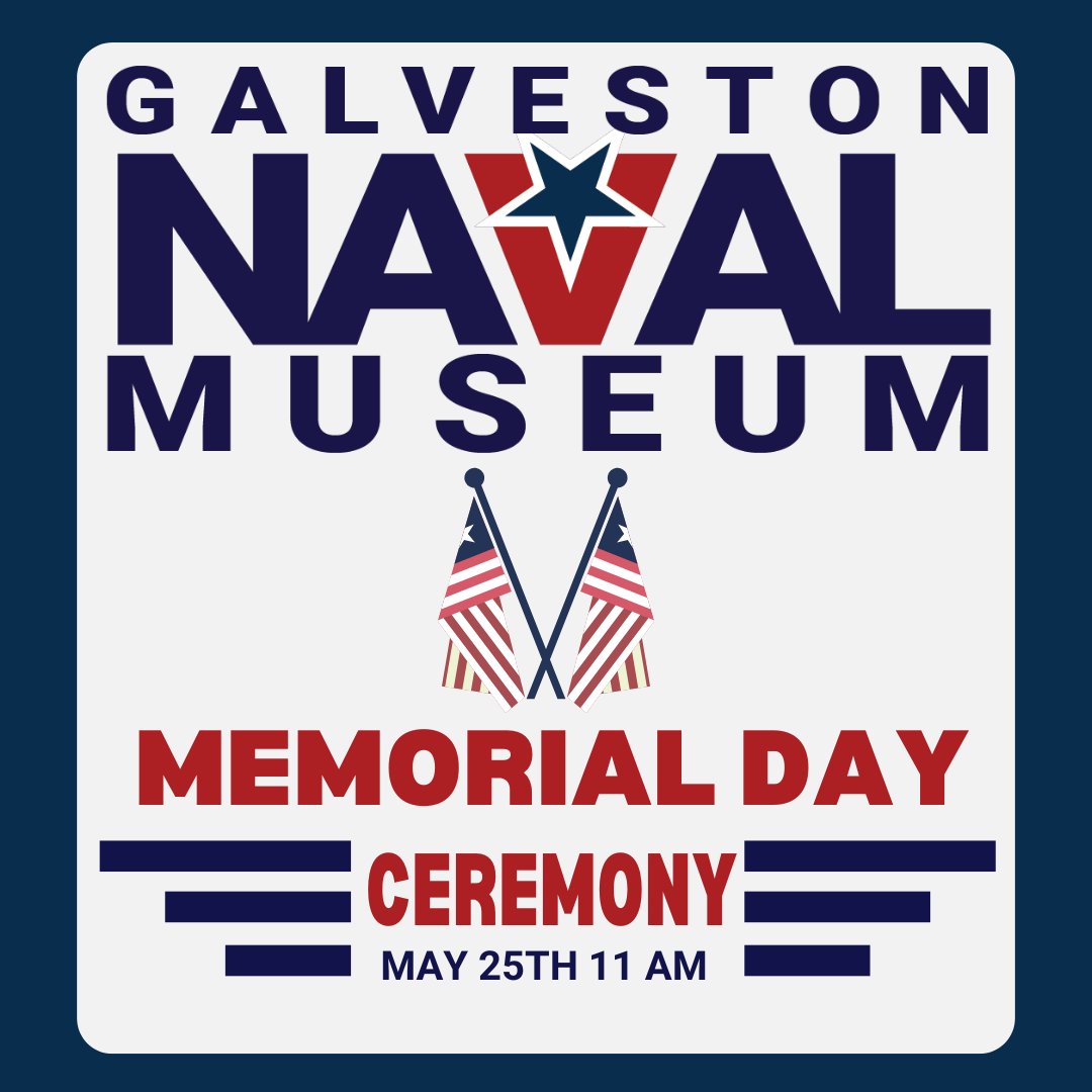 galvnavalmuseum's tweet image. We hope you join us for our Memorial Day ceremony on May 25th. More details will be coming soon, so stayed tuned!

#memorialday #historicships #texas #galveston #houston #museum #travel #usnavy #history #navalhistory #familyfun #edu #tours #thingstodhouston #igtx