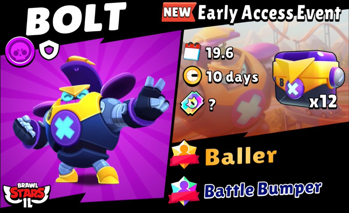 BrawlStarsIL451's tweet image. New Brawler: Bolt

#BrawlStars #SuperBall