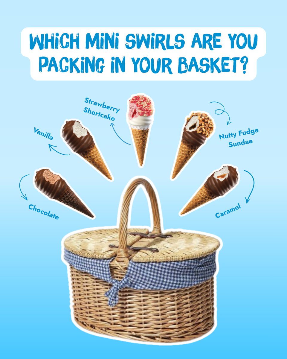CommissaryShep's tweet image. @blue_bunny | Which Mini Swirls are you packing?👇 April = picnic season! 🍦

@YourCommissary
.
.
#BlueBunny #WeMakeFun #SpringTime #MiniSwirls