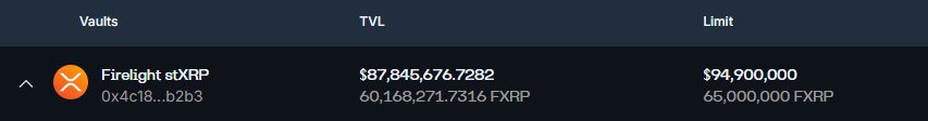 DotTimbo's tweet photo. @Firelightfi vault doesn't show cap reached though? https://t.co/nQ24VxhFpo