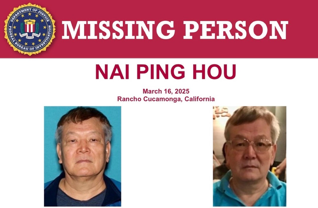 FBILosAngeles's tweet image. The #FBI &amp;amp; @sbcountysheriff are investigating the suspicious disappearance of Nai Ping Hou, #missing since March 16, 2025, and last seen in Rancho Cucamonga, CA. If you have information about this case, please call the FBI at 1 800 CALL-FBI.
Details:  fbi.gov/wanted/kidnap/…