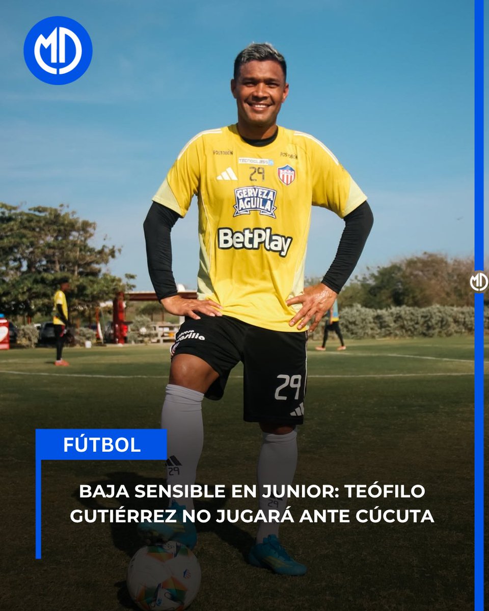 MundoDeportesCo's tweet image. 🚨 Junior ya está en playoffs, pero pierde a Teófilo Gutiérrez para enfrentar a Cúcuta por sanción.

El ‘tiburón’ va por el segundo lugar… pero sin su referente en ataque ⚽

Conoce más detalles 👇
mundodeportescol.co/baja-sensible-…

#Junior #LigaBetPlay #FPC