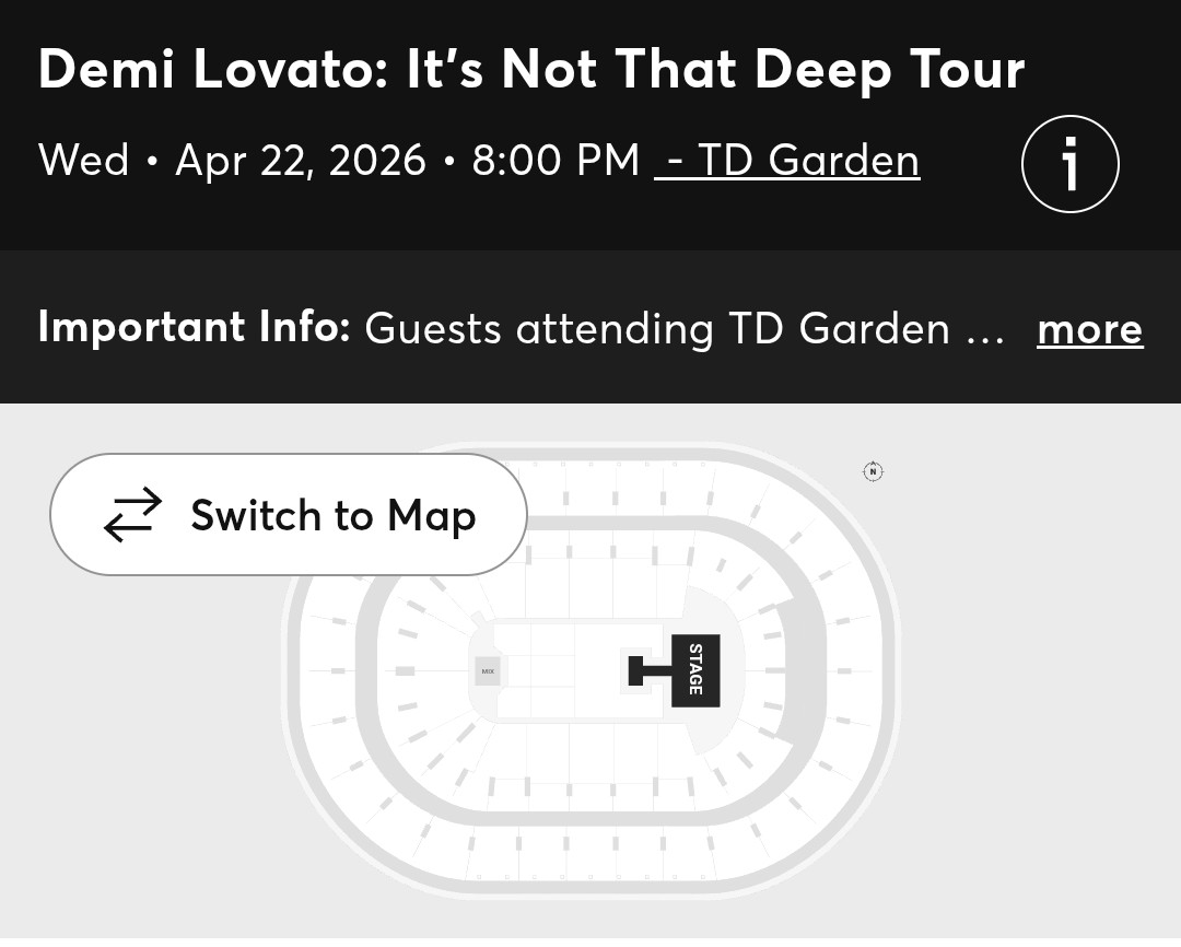 portallovato's tweet photo. MAIS UM SOLD OUT!

Os ingressos para o show de Demi Lovato em Boston, no TD Garden, pela It's Not That Deep Tour, estão oficialmente ESGOTADOS! https://t.co/D0CEGLzMrP