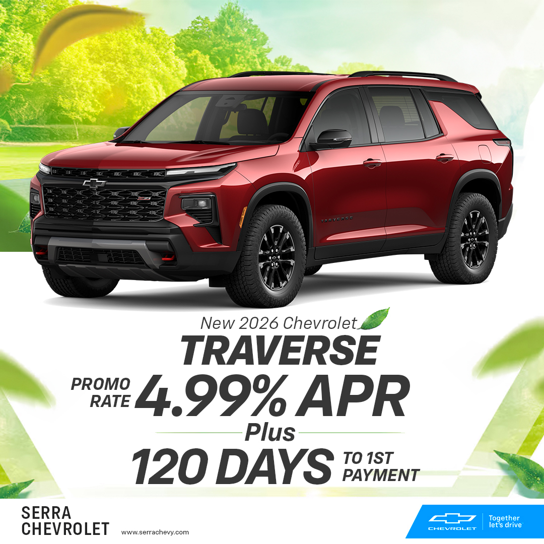 The New 2026 Chevy Traverse is the “everyone and everything fits” SUV! With three rows of comfort, modern tech, and road‑trip‑ready capability, this Traverse turns everyday adventures into easy mode.

View our inventory today! bit.ly/4287h6f