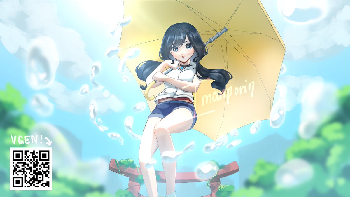 _imanporin's tweet image. With no reference and no prior knowledge about compositions, this is what I cooked up 🌼 

Will be redrawing this after a year to see how I improve cuz I would be dedicating the year to study art again!! #vgenartist #composition #hina