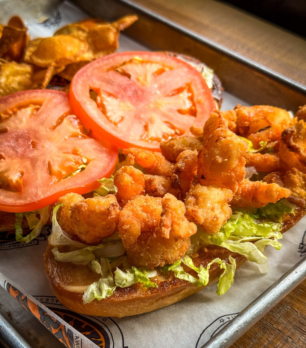 fishmarketva's tweet image. Turn up the heat 🌶️🦐 our Cajun Shrimp Po’ Boy is stacked with crispy Gulf shrimp, lettuce, tomato, and spicy mayo on a soft Amoroso roll—messy, bold, and totally worth it. 🔥
#delivery #supportlocalbusiness #visitalx #seafood #patiodining #fishmarket #ubereats #nomnom #grubhub