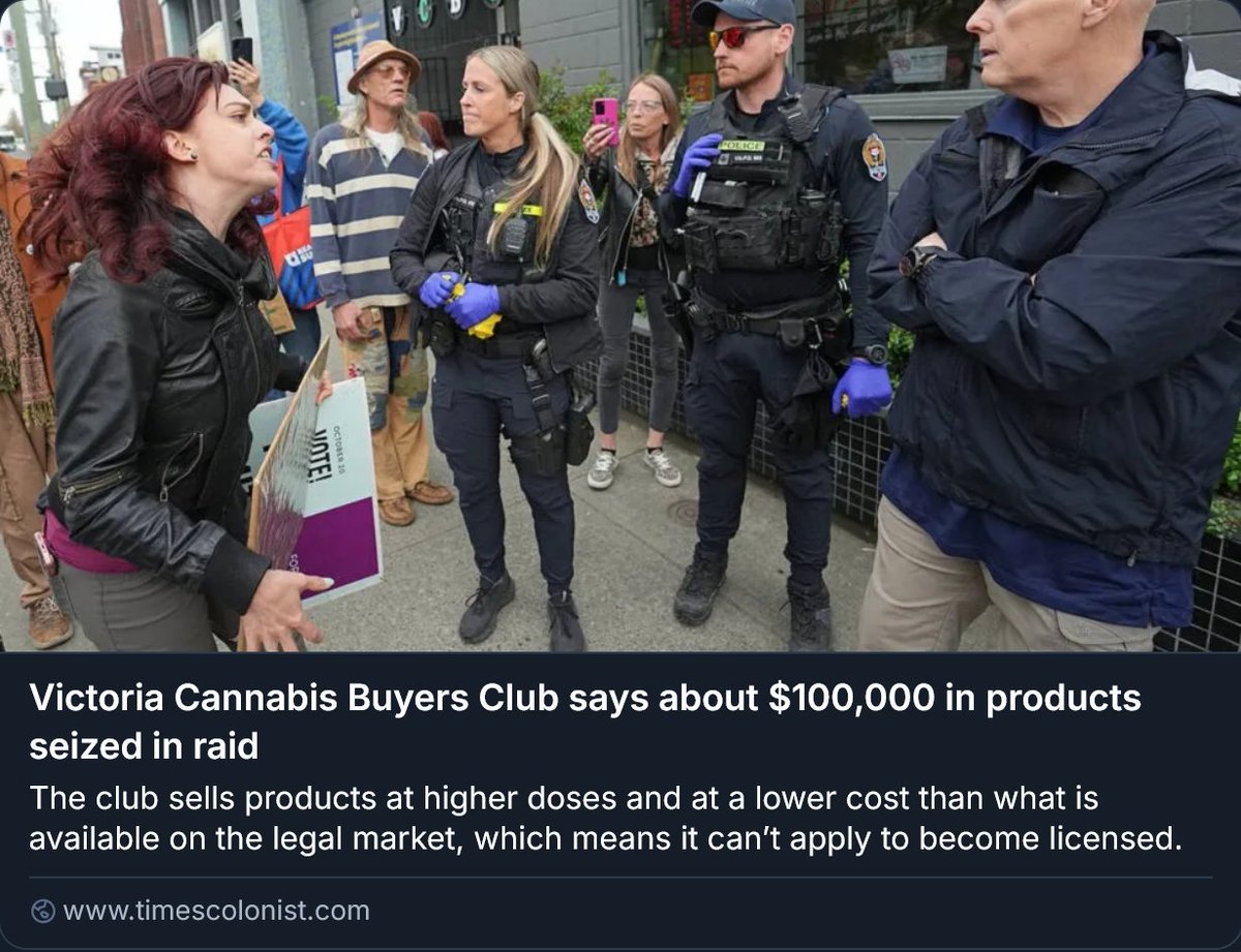 VIMentalHealth's tweet image. "Provincial authorities raided the #Victoria Cannabis Buyers Club on Tuesday, more than 3 years after the last raid on the unlicensed non-profit dispensary, which sells #cannabis products to mostly low-income people with chronic illnesses" #VancouverIsland timescolonist.com/local-news/abo…