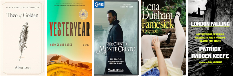 association_lee's tweet photo. This week the Lee Library has 292 new books and three new movies.  New items include Theo of Golden, Yesteryear, Famesick, The Count of Monte Cristo, London Falling, Hope Rises, Through Mom's Eyes, Go Gentle, and The Baby-Sitters Club 19. https://t.co/LOlzFN9dfZ https://t.co/Du0YBp0Y8Z