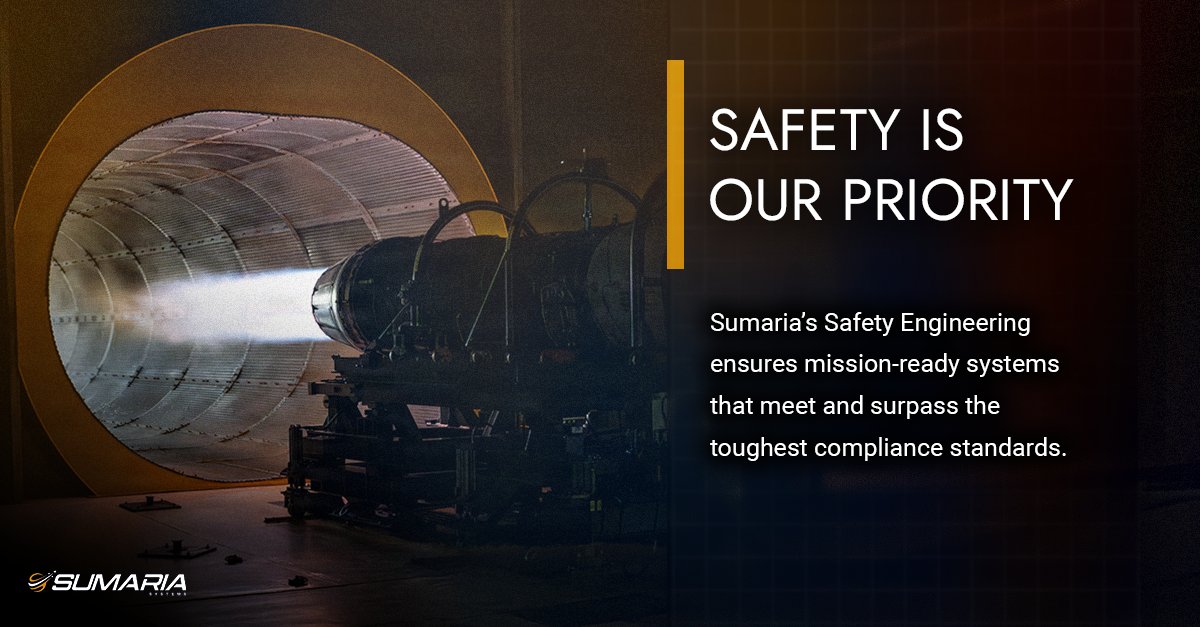 sumariasystems's tweet image. Safety is non-negotiable. Sumaria’s Safety &amp;amp; Suitability Engineering delivers robust, compliant systems that meet the highest standards. Discover our solutions at Sumaria.com. 

#Safety #Sumaria