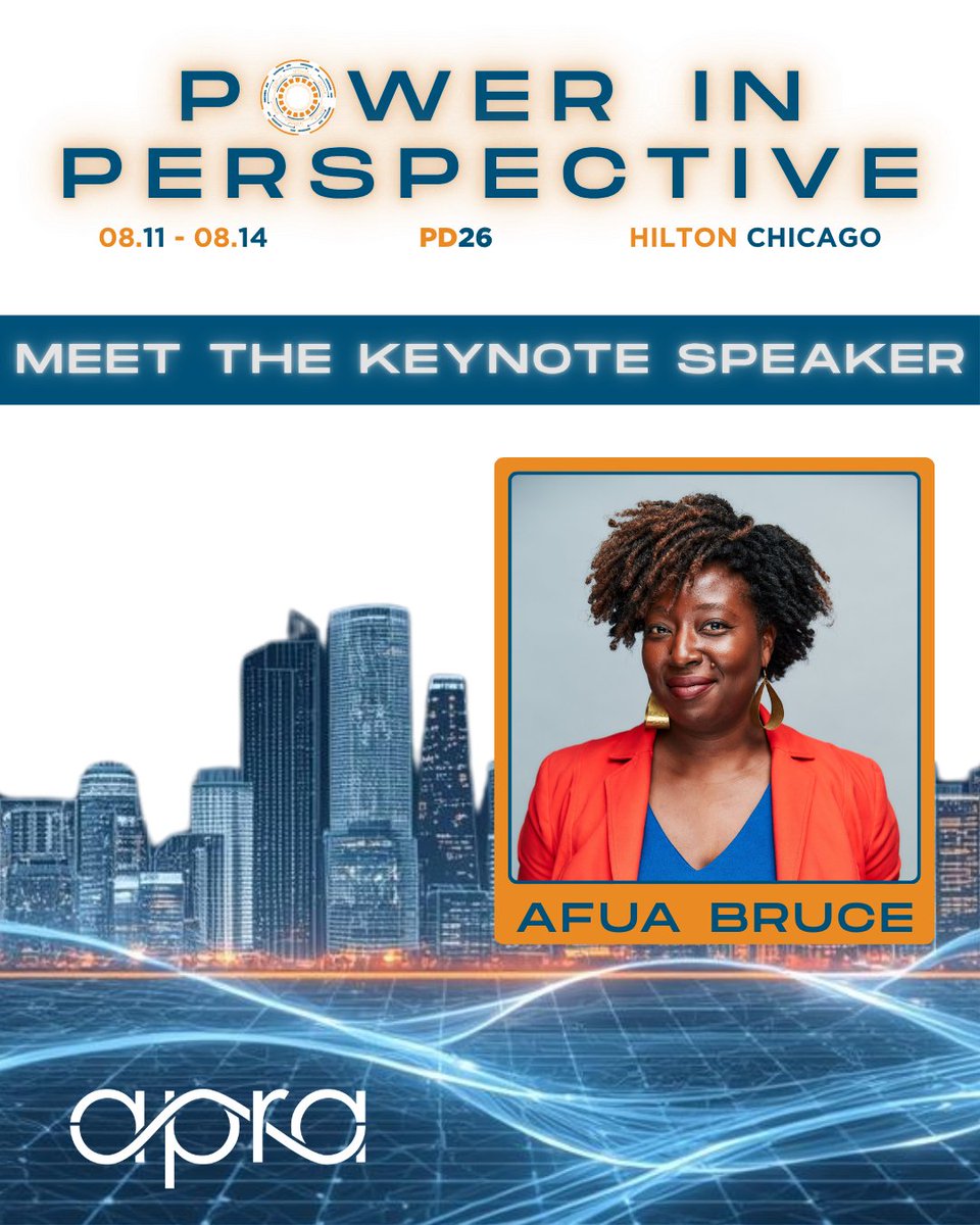 Apra_HQ's tweet photo. At #PD26, keynote speaker Afua Bruce shares strategic insights from her work with the White House, the FBI and IBM to help us build an ethical, data-driven future for prospect development.

Learn more and register in the comments. https://t.co/059VLE7HJ2