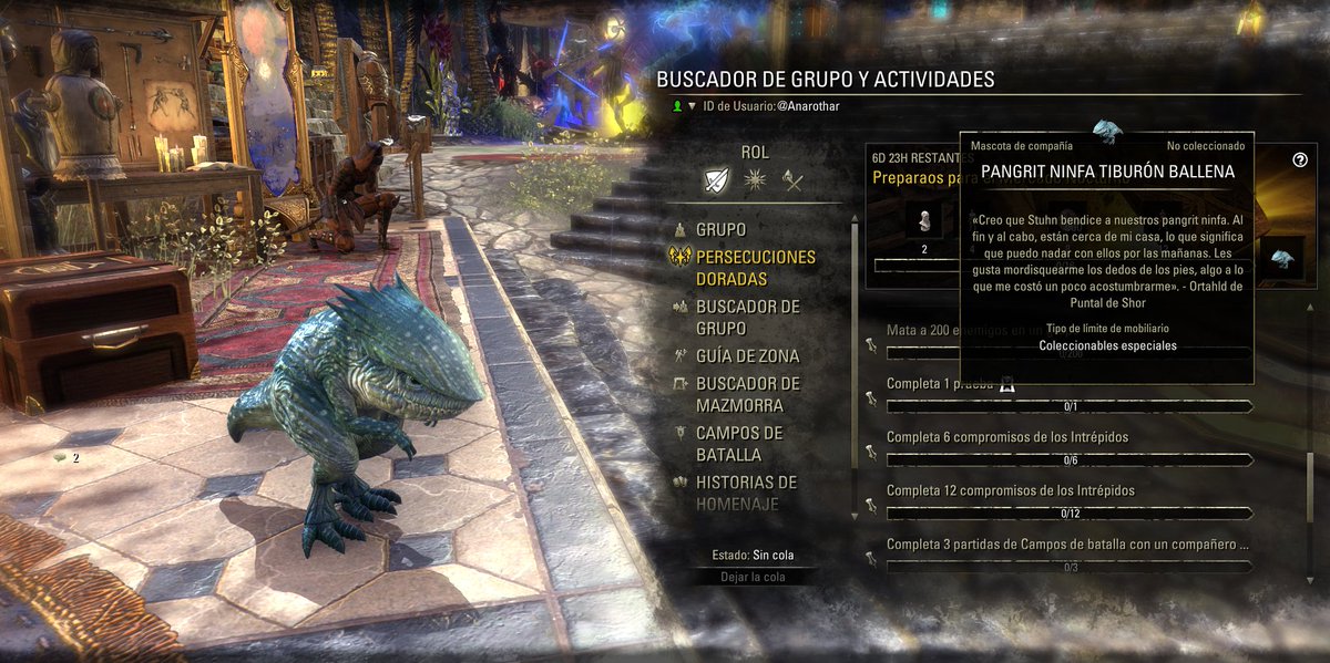 KikeFs83's tweet image. 🔴 Nueva Persecución Dorada de 7 días en #TESOnline : "Preparaos para el Mercado Nocturno" 🛍️🌙

Tareas como completar misiones, mazmorras, jefes de mundo, Intrépidos, artesanía... el día a día en #Tamriel 😊

¡A por ella! ⚔️⚔️⚔️

#ESOFam @TESOnline_ESP @ConsejoDeNirn ⚔️