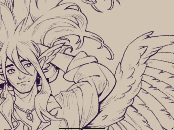 commission wip glamor shots! working on doing lines and flats for all atm