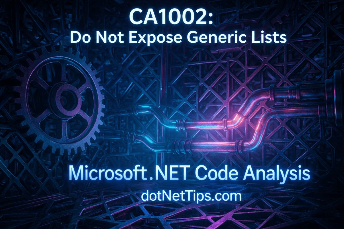 realDotNetDave's tweet photo. 🎸 Don’t let List<T> leaks turn your API into a dumpster fire! Exposing generic lists publicly invites mutation bugs and performance pain. Learn the rock-solid patterns to keep your .NET interfaces tight and safe. 👇
#dotnet #dotnet10 #MVPBuzz 
https://t.co/RtOazZ9IRo https://t.co/GBjU94P0mY