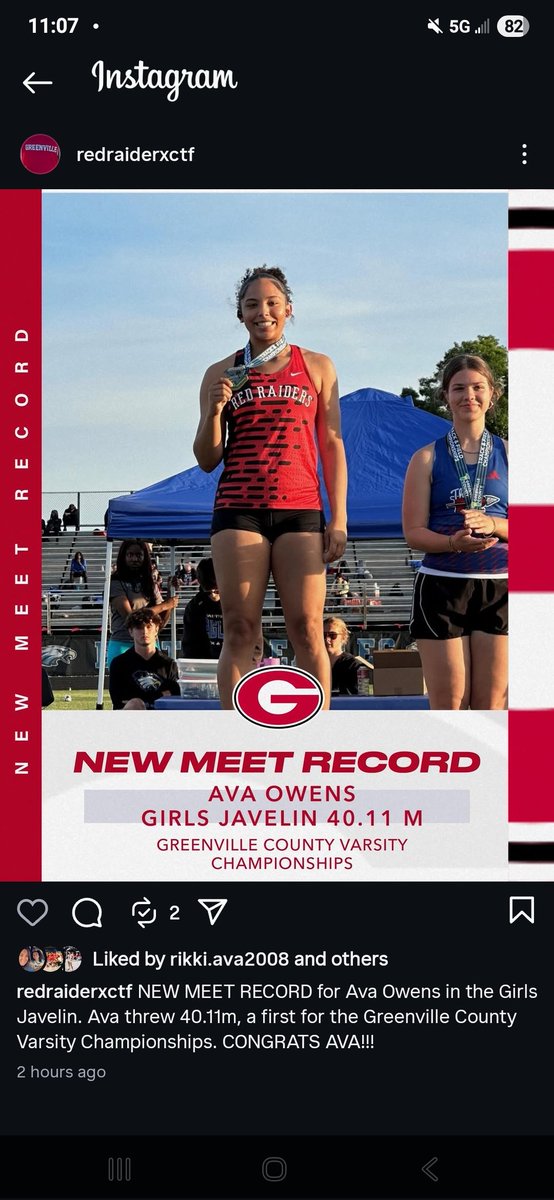 GHSLADYRAIDERS's tweet photo. CONGRATULATIONS TO @RAva2026  ON SETTING A NEW RECORD 🏅 https://t.co/xE4Arvtj51
