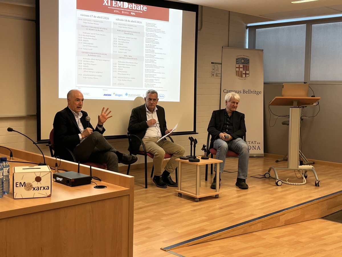 hbellvitge's tweet photo. 🧠💬 La Unitat d’Esclerosi Múltiple de l’#hbellvitge impulsa la 11a edició de l’#EMDebate, un fòrum de referència que reuneix experts per debatre i consensuar avenços en el diagnòstic i tractament de les malalties desmielinitzants. 
En tots els casos, les discussions van servir per establir criteris consensuats en el maneig de les diferents malalties, així com per establir estratègies de col·laboració amb altres centres de l’Estat.
Aquí us deixem un resum de la jornada 👉https://t.co/mt7zYDTCzQ
@NeurologiaHUB #EsclerosiMultiple #SocialmentResponsables #MedicinaBasadaEnValor