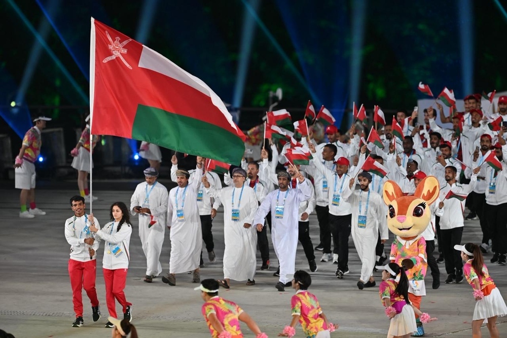 ONA_eng's tweet image. The Sultanate of #Oman takes part in the opening ceremony of the 6th Asian Beach Games, hosted by the Chinese city of #Sanya from 22 to 30 April. Oman is represented at the event by its national teams of football, volleyball, handball, athletics and modern pentathlon.