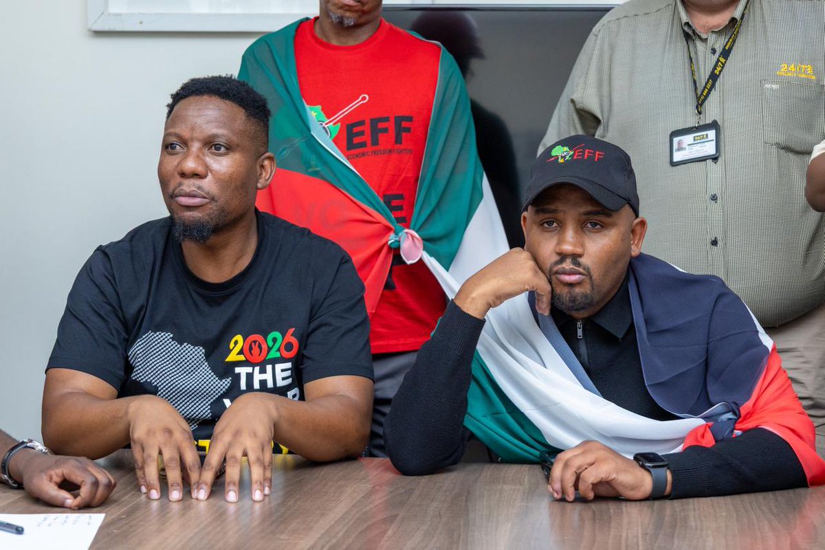 EFFGautengProv's tweet image. 🚨Happening Now🚨

The EFF Leadership meeting with the Mr James Loughnane, the General Manager of Houghton Golf Club.

#FreePalestine