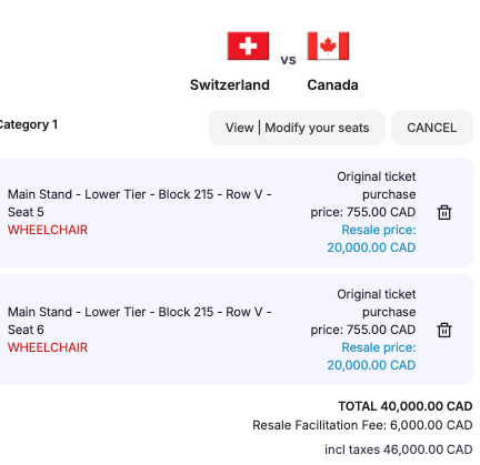 shanelpratap's tweet image. Its's bad enough #WorldCup tickets are so outrageously priced, but check out these resale tickets - from $755 to $20K! 

More shocking is what #FIFA takes.  $6,000 to resell those tickets.