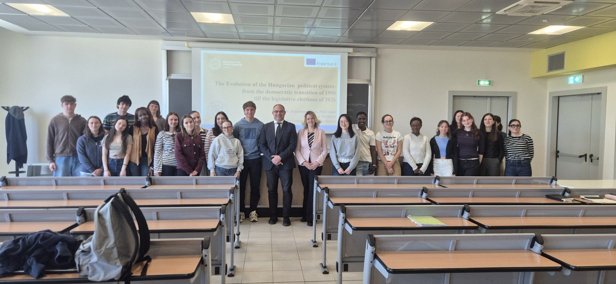 erricalox's tweet photo. Professor Fejes Zsuzsanna (Ludovika University of Public Service) releases the seminar "The evolution of the Hungarian political system: from the democratic transition of 1990 till the legislative elections of 2026" at @Unipisa @DspUnipi https://t.co/NS8GF7xw0R