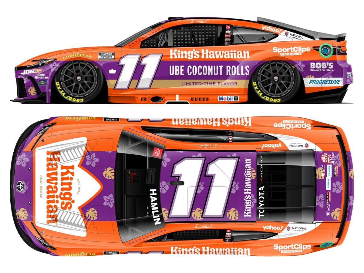 Pre-orders are open for the No. 11 Denny Hamlin King's Hawaiian Ube Coconut Rolls die-cast! 

➡️ lionelracing.com/category/All-D…