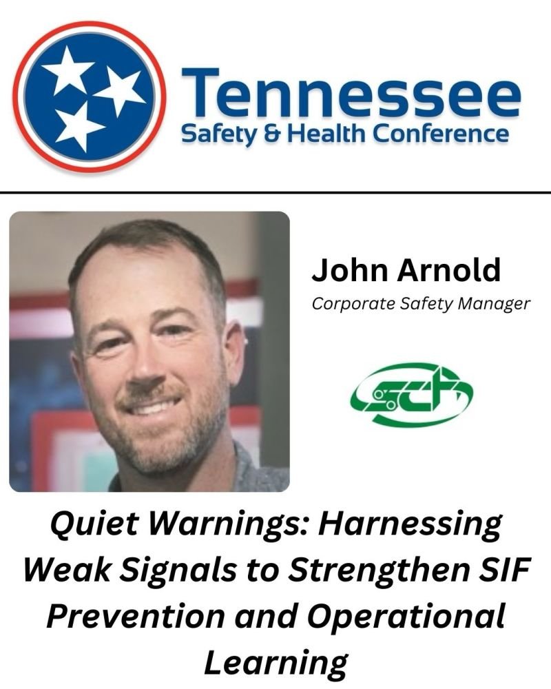 tnsafety's tweet photo. Come listen to John Arnold from Southern Champion Tray of Chattanooga deliver this presentation at TSHC 2026!
Opryland Hotel
Nashville, TN
Exhibit Hall Grand Opening: May 3
Conference Opening Session: May 4

Register @ https://t.co/E96E7wMqR9

#tshc #tshc2026 #safetyconference https://t.co/oNcVTxRZp6