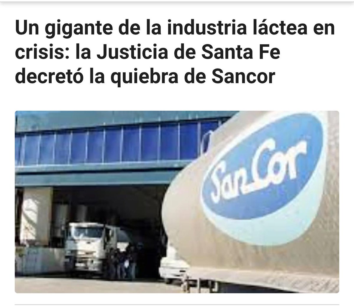 🚨 QUEBRÓ SANCOR 🚨
Pero no pasa nada, porque gracias a la IMPONENTE gestión del Javo y Fede Sturzenegger, ahora se puede traer yogur de Bangladesh.