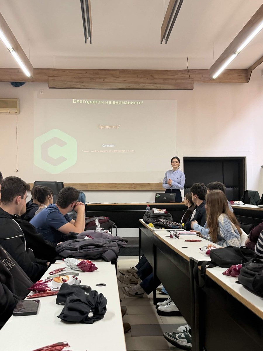 code_chem's tweet photo. 2 years ago, our embedded engineer, Kristina, was competing at Robomac at FEIT. This year, she came back as a lecturer, presenting how a robotic arm is structured using layered architecture (PAL, HAL, Application Layer) in Modern C++ within the ESP-IDF environment. 

Nice job!👏 https://t.co/mNwyaZ1Iiu