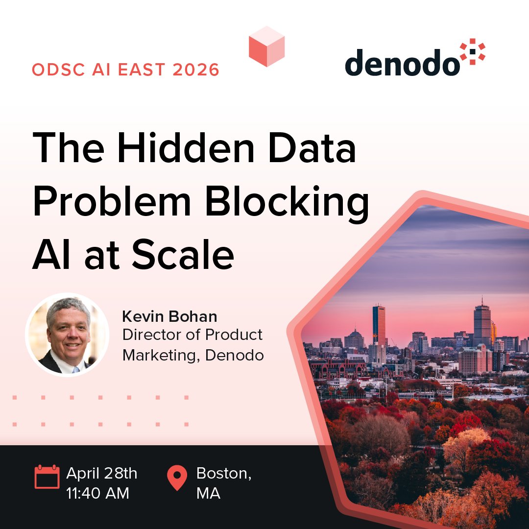 carlisle_gomes's tweet photo. 🤖📍 @denodo is Silver Sponsor at @_odsc AI Conference in in Boston on April 28-30!
🎤 Don't miss the session “The Hidden Data Problem Blocking #AI at Scale” by Kevin Bohan on April 28.
▶️ Cheack all the info here: https://t.co/0iDm0O2iI2
#ODSCEast #DataScience #DataforALL https://t.co/VQ2WJbGqbM