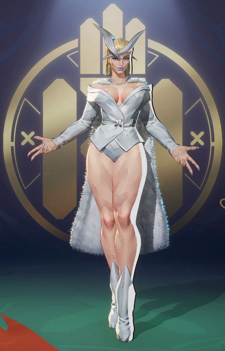 RivalsInfo's tweet photo. ‼️FIRST LOOK: EMMA FROST HELLFIRE GALA OUTFIT

Here's your first look at the FREE Hellfire Gala themed Emma Frost outfit. Available in the new Hellfire Gala event pass. #MarvelRivals https://t.co/wUJddjzUci