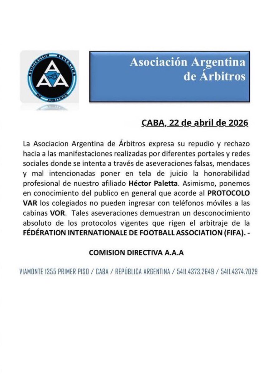 ❌ Cobras algo a favor de River (bien cobrado): SUSPENDIDO.

✅ Cobras algo a favor de Boca (mal cobrado): EXCELENTE ARBITRAJE, RESPALDO TOTAL.

Nunca estuvo tan claro.