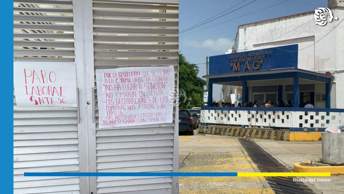 diariodelistmo_'s tweet image. 🏫❌Docentes toman la escuela #MAG en #Coatzacoalcos por reinstalación de subdirectora.
Más información: cutt.ly/KtJPTgW7