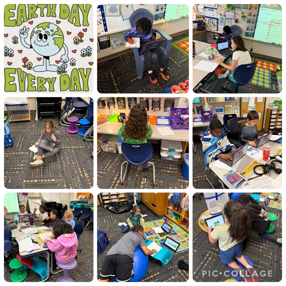 TheMrDeWitt89's tweet image. In order to honor Earth Day, we learned about the 3 “Rs”: Reduce; reuse ♻️, recycle. We brainstormed different ways of how we can help our environment . We made a pledge of three things we can use to protect our environment from now on. @robeyrockets #wearewayne
