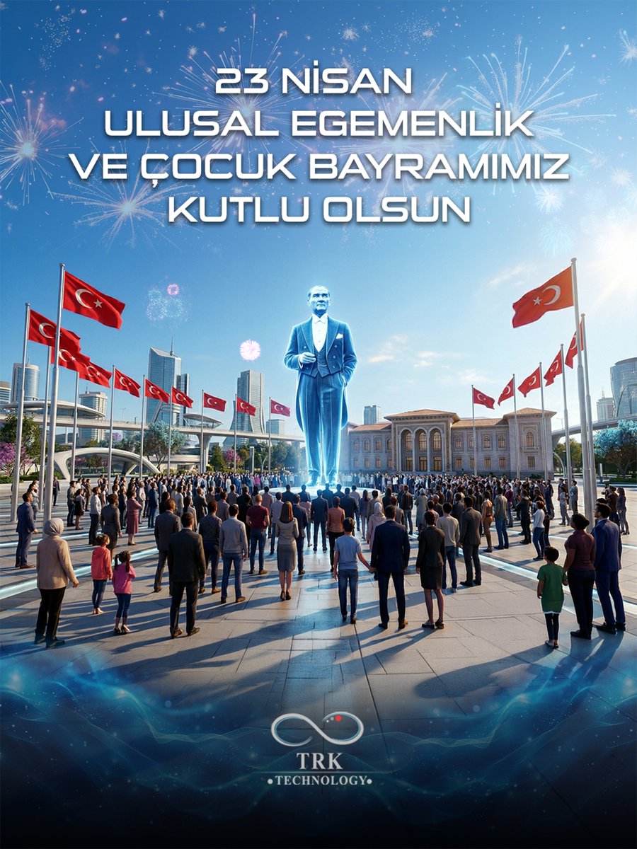 trktechnology's tweet photo. Gazi Mustafa Kemal ATATÜRK'ün meclisin kuruluş gününü çocuklara armağan etmesi bir tesadüf değildir; çünkü tam bağımsız bir ulusun devamlılığı, ancak özgürce soru soran, sorgulayan ve yeni şeyler denemekten korkmayan nesillerle mümkünd��r.
23 Nisan Bayramımız kutlu olsun! https://t.co/G5qTY1X7OC