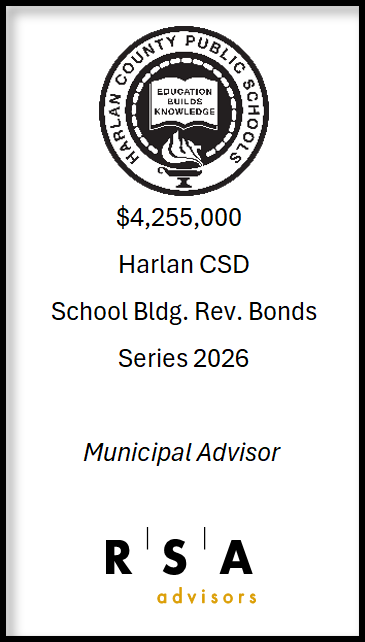 RSA_Advisors's tweet photo. RSA completed a successful bond sale today for Harlan County Schools. It was a pleasure working with the district and we look forward to future projects! https://t.co/EvbCuMld6l