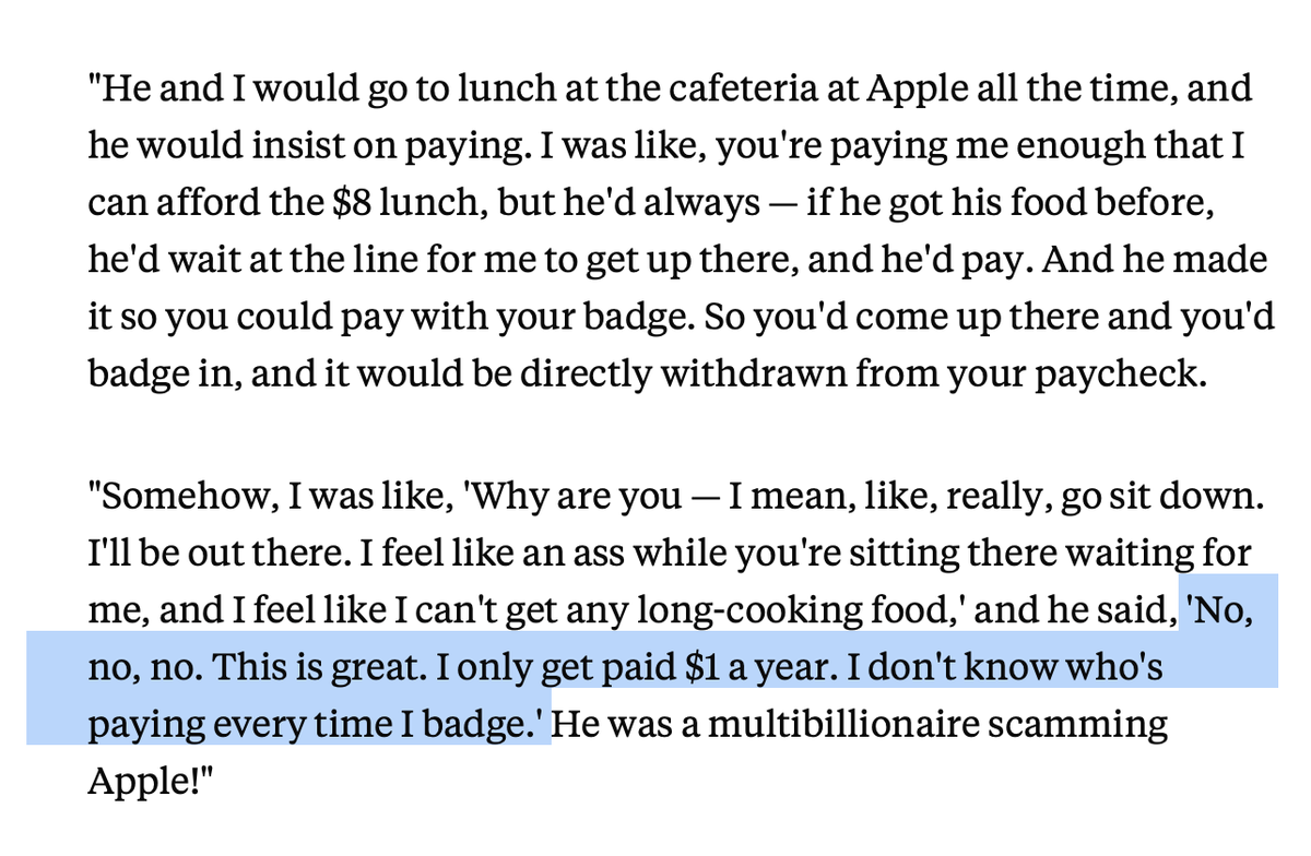 Funny story about Scott Forstall, Steve Jobs and free Apple lunches.😅